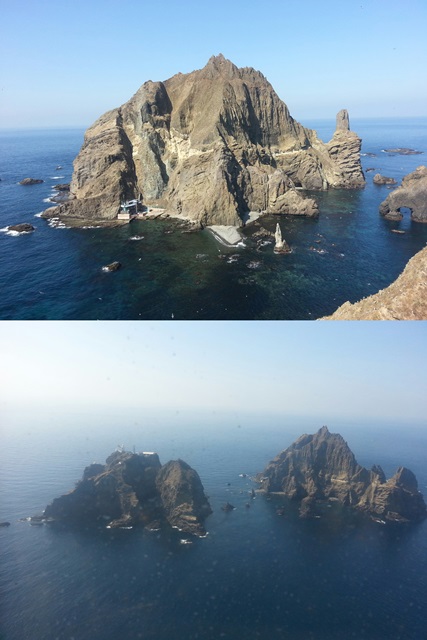 가수 김장훈이 독도 상공에서 찍은 사진 ⓒ사진제공=공연세상