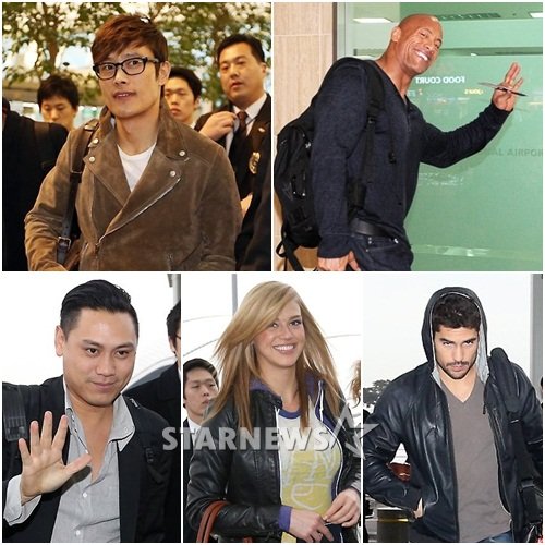 이병헌, 드웨인 존슨, D.J. 코트로나, 애드리앤 팰리키, 존 추 감독 (왼쪽 위부터 시계방향) ⓒ사진=최부석 기자, 이기범 기자