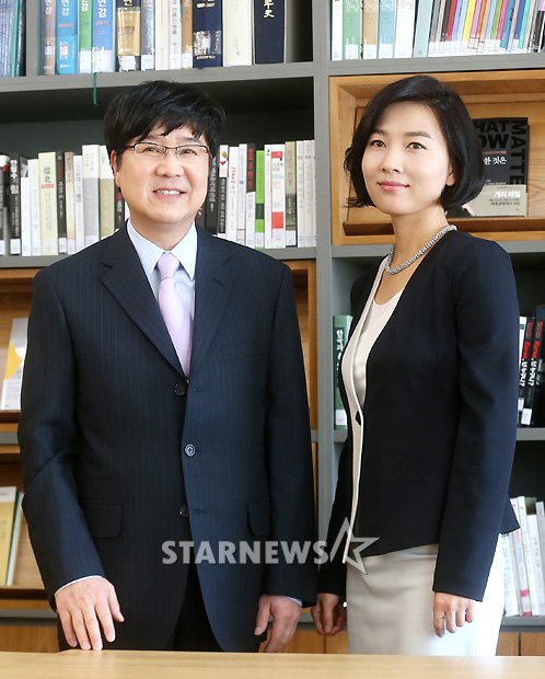 (왼쪽부터) 방송인 임백천, 임윤선 변호사 ⓒ사진=홍봉진 기자 honggga@