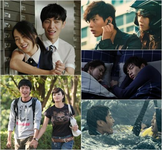 영화 왼쪽 위부터 '연애의 온도'(2013), '퀵'(2011), '오싹한 연애'(2011), '해운대'(2009), '바람피기 좋은 날'(2007)의 한 장면. <사진=영화스틸>