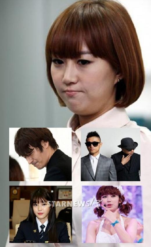 장윤정과 손호영,리쌍,아이유,전효성/사진=머니투데이 스타뉴스