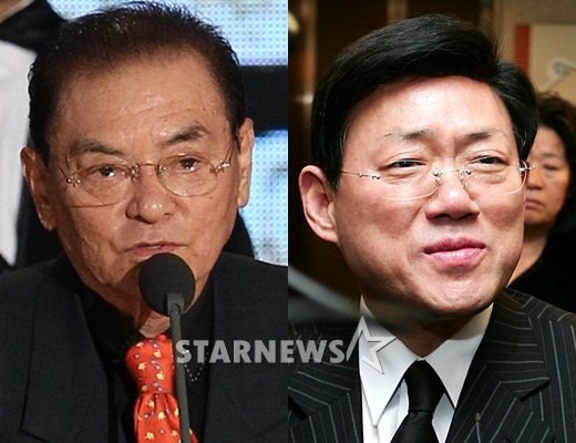 故남철(왼쪽)과 엄용수 한국코미디언협회 회장 /사진=스타뉴스
