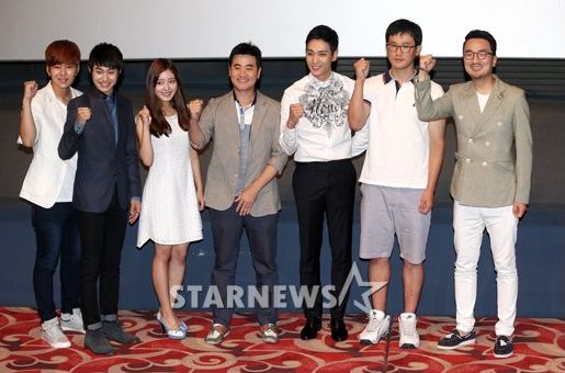 (왼쪽부터) 곽정욱, 곽동연, 이세영, 김성윤PD,최태준, 곽인근 작가, 이한철/사진=최부석 기자