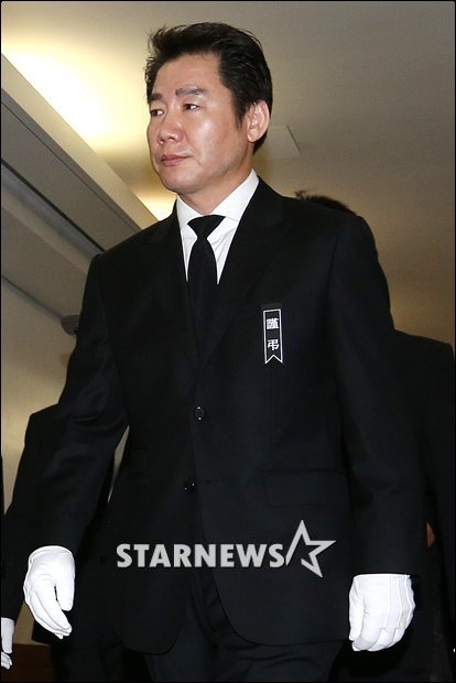 고 김종학 감독 영결식에 참석한 배우 박상원 / 사진=최부석 기자