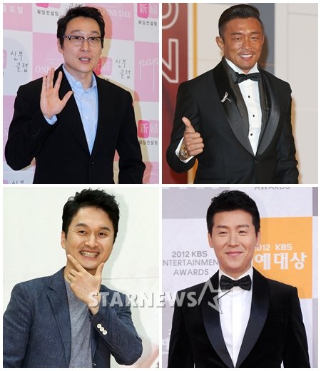 KBS 새 예능 프로그램에 출연하는 이휘재(좌측 맨 위부터 시계방향), 추성훈, 이현우, 장현성/사진=스타뉴스