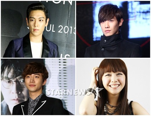 빅뱅의 탑, 엠블랙의 이준, 걸스데이의 민아, 2PM의 준호(왼쪽 위부터 시계방향)/사진=스타뉴스