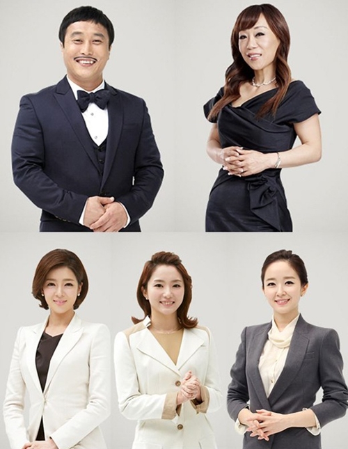 (왼쪽위부터 시계방향) 개그맨 김병만, 성악가 조수미, 박선영 조수빈 배현진 아나운서 / 사진제공=선거관리위원회