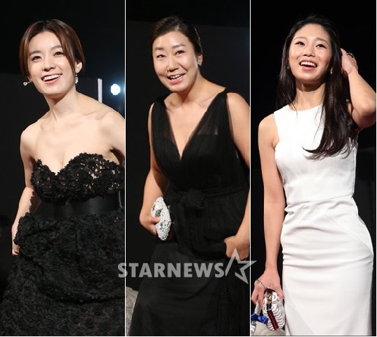사진 왼쪽부터 '청룡영화상'에 등장한 한효주, 라미란, 박지수 / 사진=이기범 기자