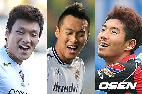 이명주-김신욱-하대성(왼쪽부터). /사진=OSEN