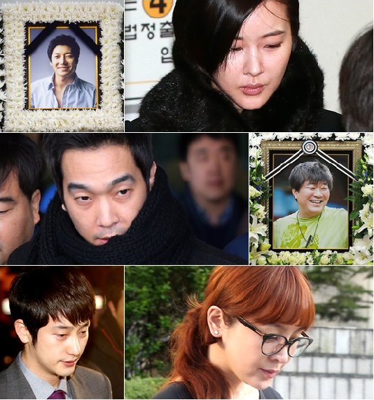 사진 왼쪽 위부터 고 김지훈, 장미인애, 고영욱, 고 김종학, 박시후, 이승연 / 사진=머니투데이 스타뉴스