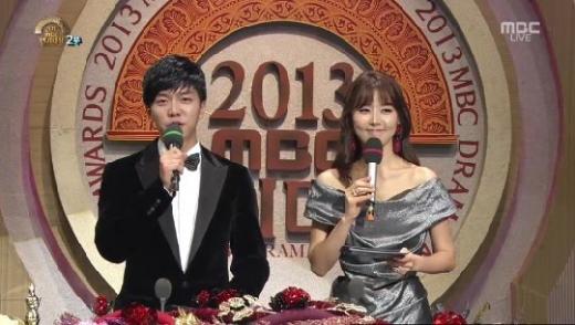 MC 이승기와 한지혜 / 사진=MBC화면캡처