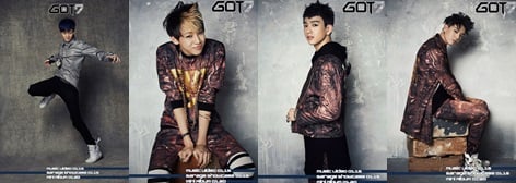 영재(왼쪽부터)와 뱀뱀, Jr, 유겸 / 사진=JYP엔터테인먼트