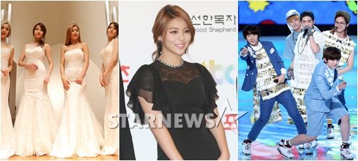 걸스데이 에일리 B1A4(왼쪽부터) / 스타뉴스