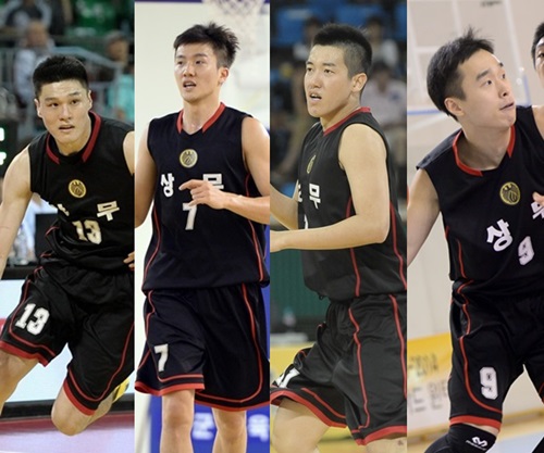 상무에서 소속팀으로 복귀하는 윤호영-박찬희-허일영-함누리. /사진=KBL 제공