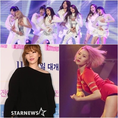 소녀시대(왼쪽위부터 시계방향)와 선미, 가인 / 사진=스타뉴스