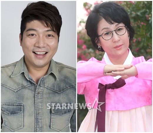 개그맨 김재욱(사진 좌측)과 김영희 어머니 권인숙 /사진=스타뉴스