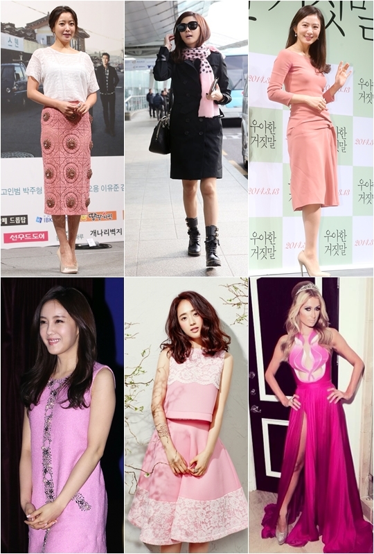 사진 왼쪽 위부터 시계방향으로 김희선, 김남주, 김희애, 패리스 힐튼, 김민정, 효민 / 사진=머니투데이 스타뉴스, 슈어, 패리스 힐튼 인스타그램