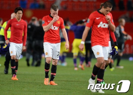 그리스 올림피아코스에 0-2로 패한 맨체스터 유나이티드 /사진 AFP=news1