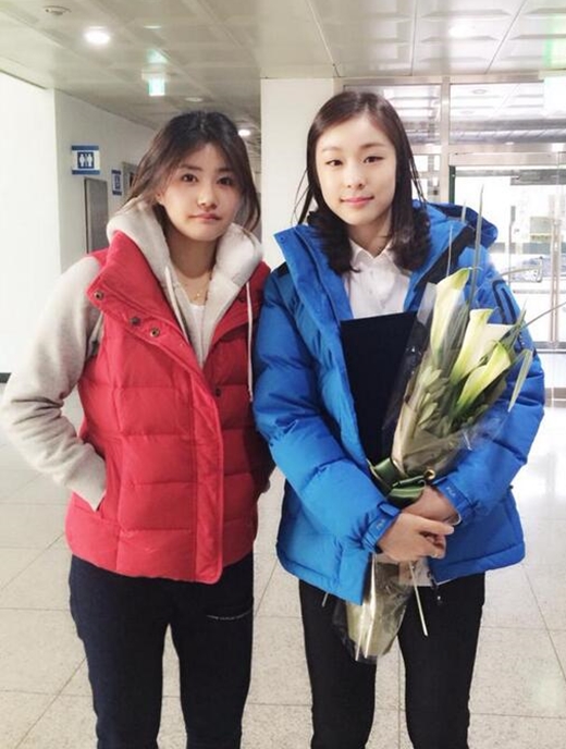 안근영(좌)과 김연아. /사진=대한체육회 트위터