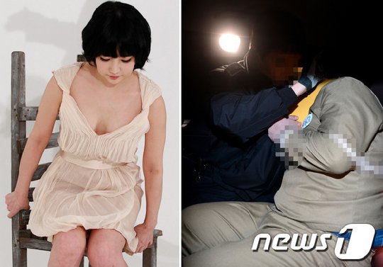 사진 왼쪽은 지난 2011년 방송인 에이미가 화보 촬영할 때 모습. 오른쪽은 에이미 검사로 알려진 춘천지검 소속 전모 검사가 지난 1월 서울 서초동 대검찰청에서 3차 조사를 받은 뒤 다시 서울구치소로 호송되고 있는 모습. ⓒ News1 이종덕 기자