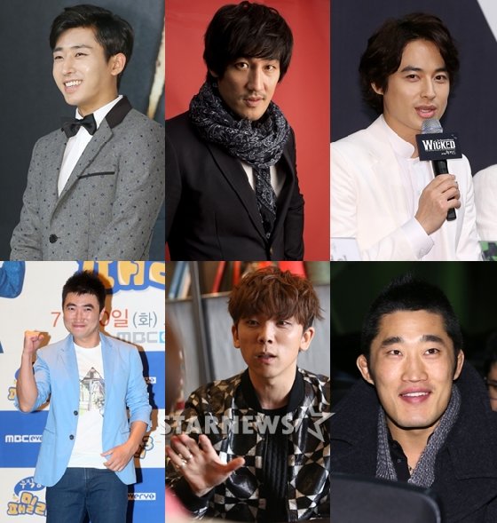 (위에서부터 왼쪽 시계방향)손호준, 한정수, 이지훈, 김동현, 정기고, 장동민 / 사진=머니투데이 스타뉴스