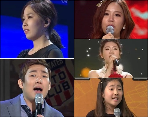 (위 왼쪽부터 시계방향으로) 권진아 남영주 장한나 이채영 버나드박 / 사진출처=SBS 'K팝스타' 시즌3 방송화면 캡처