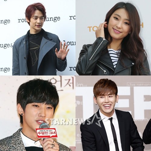 샤이니 민호, 씨스타 보라, 인피니트 호야, B1A4 진영(왼쪽 위부터 시계방향) / 사진=스타뉴스