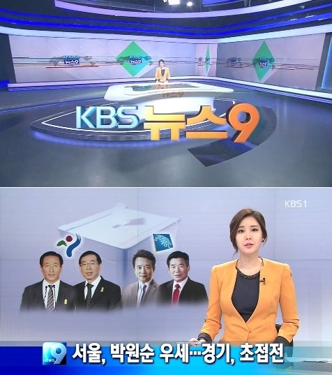 지난 20일 방송된 KBS 1TV '뉴스9'. 이현주 앵커가 단독진행하고 있다. 이날 '뉴스9'는 단축 방송했다. /사진=화면캡처