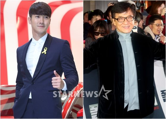 최시원(왼쪽)과 성룡 / 사진=머니투데이 스타뉴스