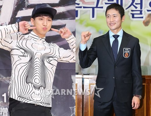 KBS 2TV '1 대 100'에 출연한 바로(사진 왼쪽)와 이영표 /사진=최부석 기자