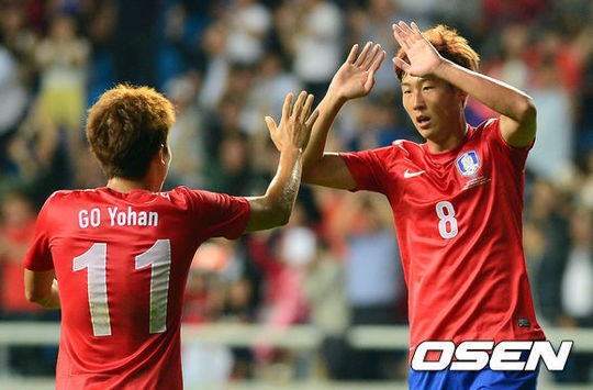 지난해 9월 아이티를 상대로 4-1 대승을 거둔 한국. /사진=OSEN