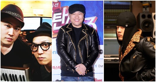 이단옆차기(왼쪽부터) 용감한형제 테디 / 사진=스타뉴스, 더블킥엔터테인먼트, YG엔터테인먼트