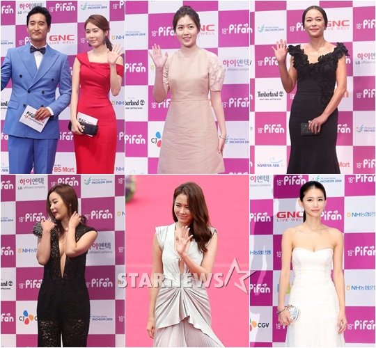 신현준, 유인나, 심은경, 조민수, 오인혜, 손예진, 유라성(왼쪽위부터 시계방향) 사진=이기범 기자, 홍봉진 기자