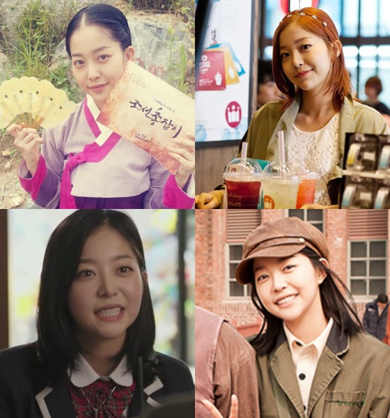 김가은의 최근 출연작들. '조선총잡이', '너의 목소리가 들려', '감격시대', '뱀파이어의 꽃'(왼쪽 위부터 시계방향)