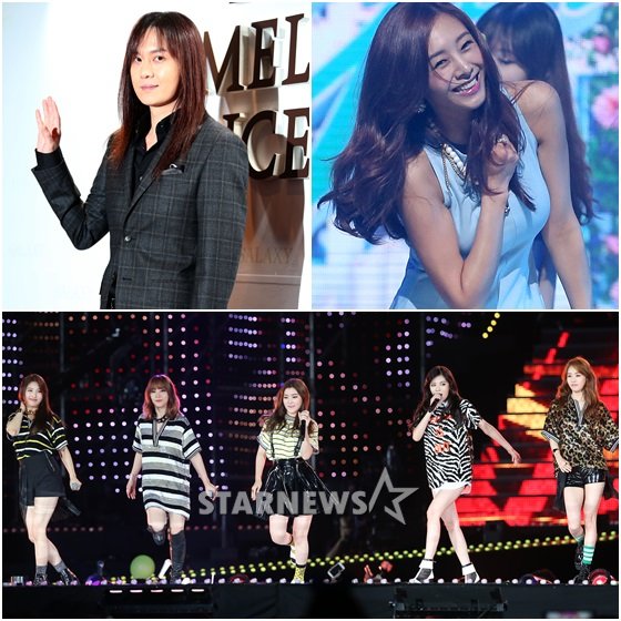 (왼쪽부터 시계방향) 김경호, 지나, 포미닛/사진=스타뉴스
