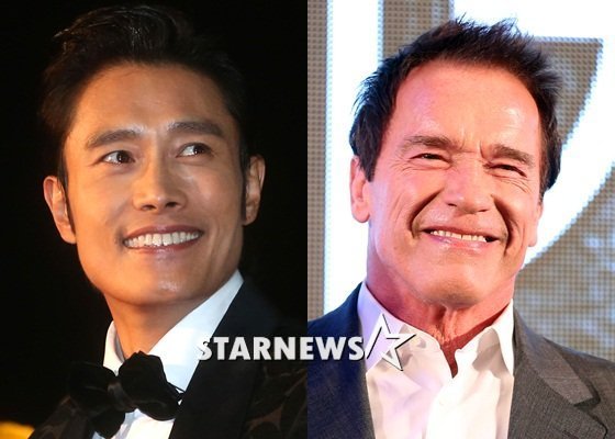 이병헌과 아놀드 슈워제네거 / 사진=머니투데이 스타뉴스