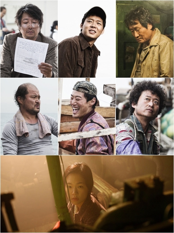 사진 왼쪽 위부터 아래로 '해무'의 김윤석 박유천 문성근 김상호 이희준 한예리 / 사진='해무' 스틸컷