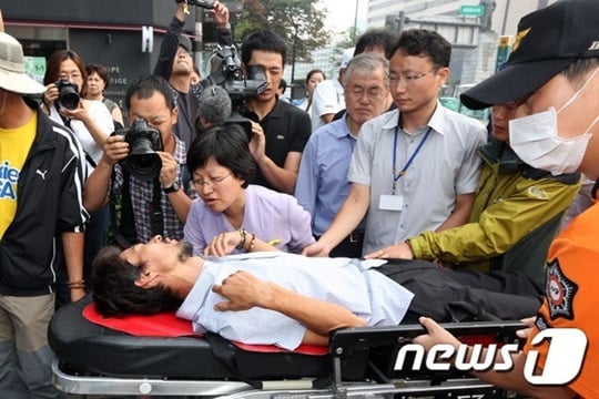 '유민아빠' 김영오씨가 건강 악화로 인해 병원으로 긴급 이송됐다./ 사진=뉴스1