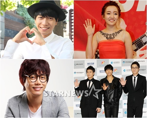 (위 왼쪽부터 시계방향으로)이승기 윤하 SG워너비 테이/사진=스타뉴스