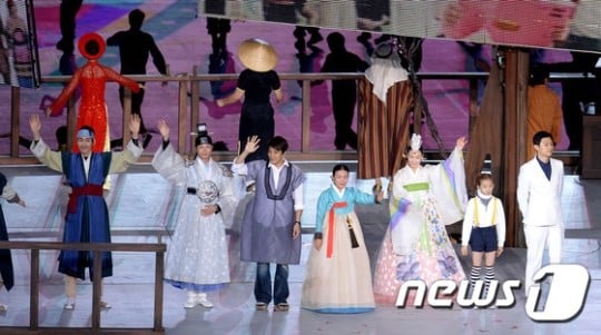 2014 인천아시안게임 개막식이 19일 인천아시아드주경기장에서 열렸다. /사진=뉴스1