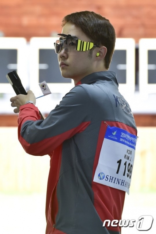 남자 25m 속사권총에서 2관왕에 오른 김준홍. /사진=뉴스1
