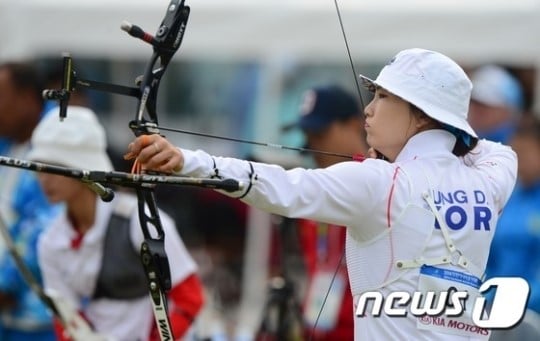 여자 리커브 개인전 금메달을 차지한 정다소미. /사진=뉴스1