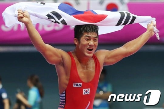 레슬링 그랜드슬램을 달성한 김현우. /사진=뉴스1