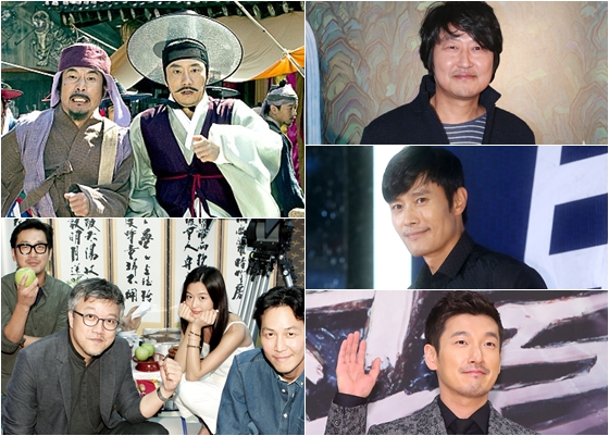 사진 왼쪽 영화 '조선명탐정:놉의 딸', '암살' 스틸컷 및 고사사진, 사진 오른쪽 배우 송강호 이병헌 조승우 / 사진=머니투데이 스타뉴스