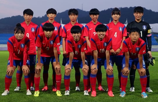한국 15세 이하 여자 축구 대표팀. /사진=대한축구협회 제공