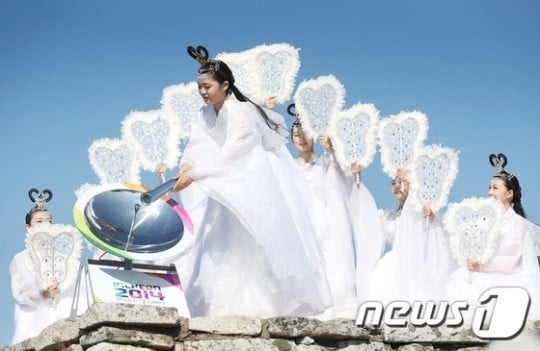 인천장애인아시안게임 성화봉송. /사진=News1