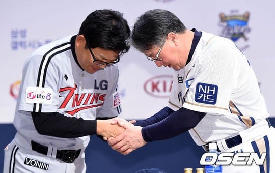 40년 인연을 이어오고 있는 양상문 감독과 김경문 감독. /사진=OSEN