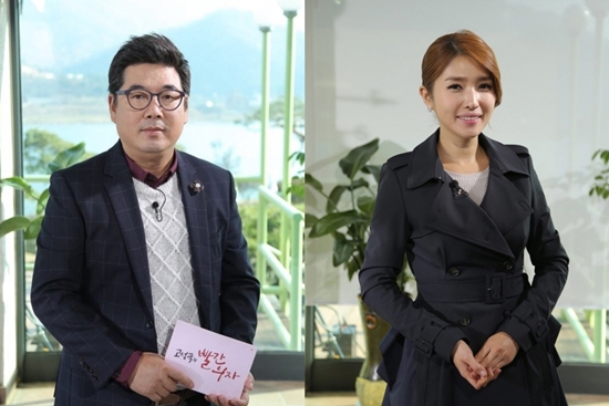 '고성국의 빨간 의자' MC 고성국(사진 왼쪽)과 새 MC로 발탁된 김경란/사진제공=CJ E&M
