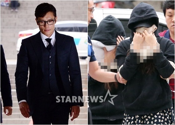 배우 이병헌(왼쪽), 걸그룹 글램 다희, 이 모씨/사진=이기범 기자