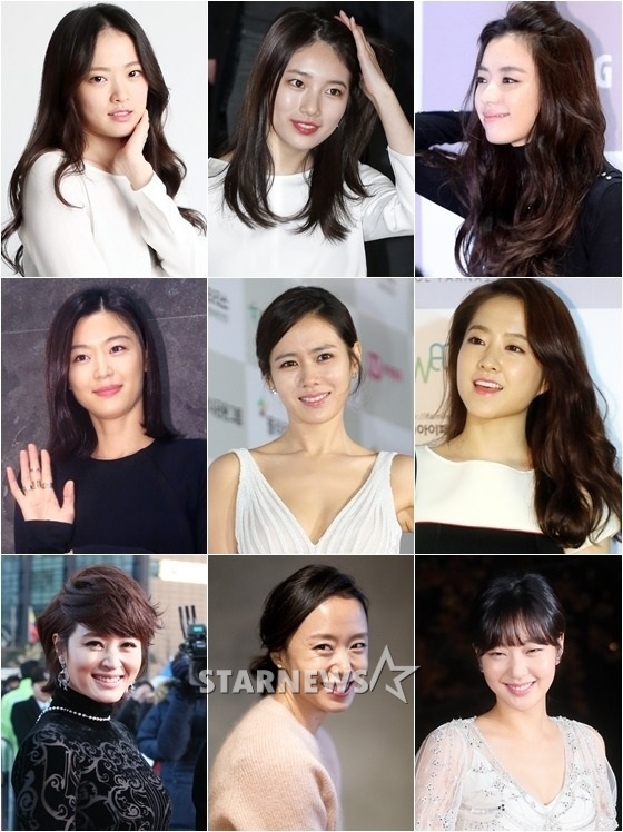 사진 왼쪽 위부터 아래로 천우희, 수지, 한효주, 전지현, 손예진, 박보영, 김혜수, 전도연, 김고은 / 사진=머니투데이 스타뉴스